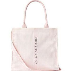 Victoria's Secret Pink Striped Tote Bag New